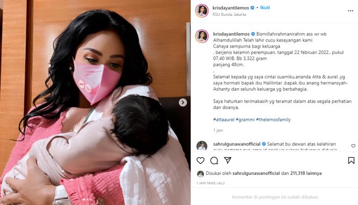 Krisdayanti Mendadak Banjir Ucapan Selamat dari Kerabat Artis hingga Netizen 