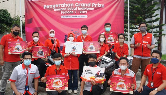 Telkom Jawa Barat Apresiasi Komunitas Sobat IndiHome, Grand Prize Dua Unit Motor