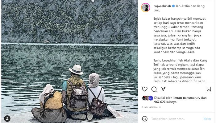 Pesan Najwa Shihab untuk Ridwan Kamil dan Atalia Praratya: Mendalam dan Merasa Senasib Kehilangan Buah Hati