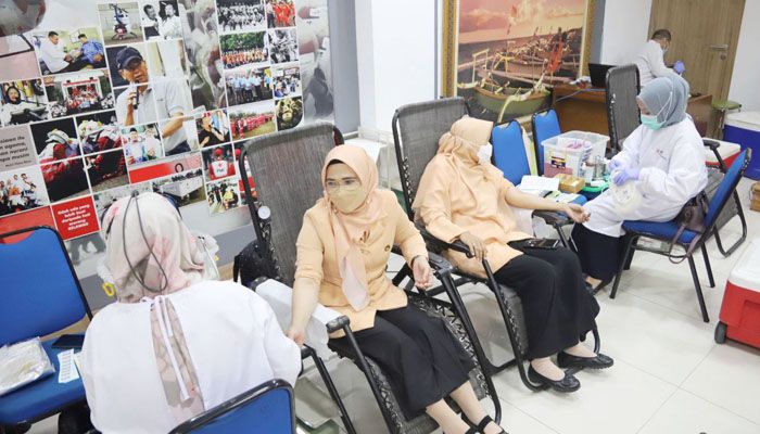 Meriahkan HUT DWP, Ibu-ibu Dharma Wanita Kota Bandung Sumbang 250 Lebih Kantong Darah 