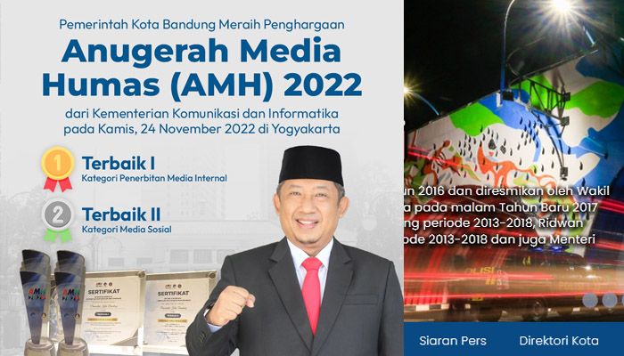 Pemkot Bandung Sabet Dua Penghargaan Dari Kemenkominfo di Ajang AMH 2022