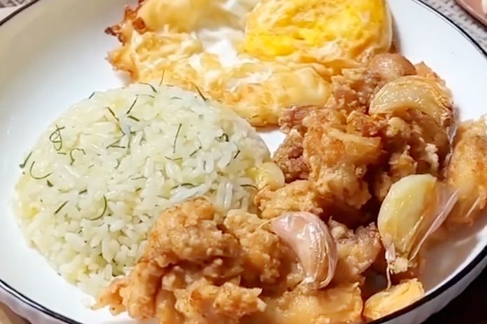 Resep Garlic Fried Chicken dengan Nasi Daun Jeruk, Cocok Disantap Setelah Tarawih