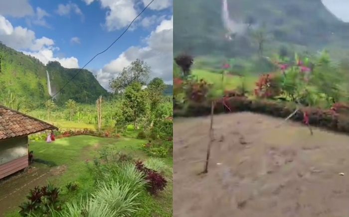 Rumah Abah Jajang yang Viral Dengan Pemandangan Air Terjun di Cianjur, Kondisinya Kini...