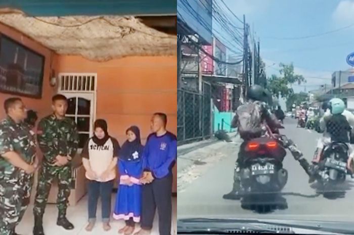 Setelah Viral, Oknum Anggota TNI Angkatan Udara Praka ANG yang tendang Pemotor Wanita Ditahan