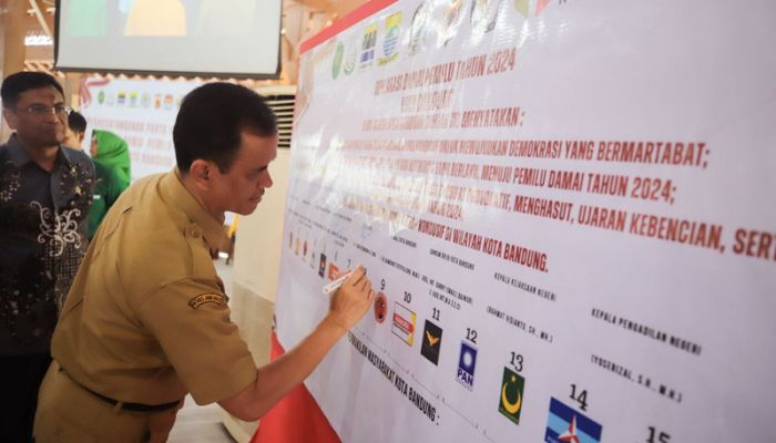 Serentak, Kota Bandung Turut Deklarasikan Damai Pemilu 2024
