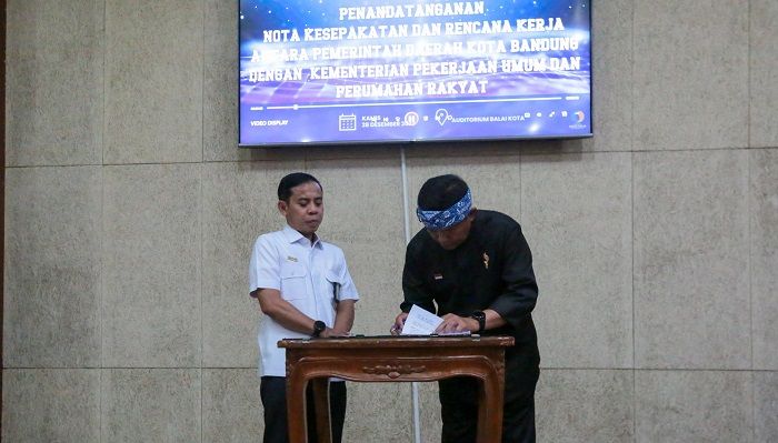 Pemkot Bandung dan Kementerian PUPR Teken MoU Pembangunan Rumah Susun Cisaranten