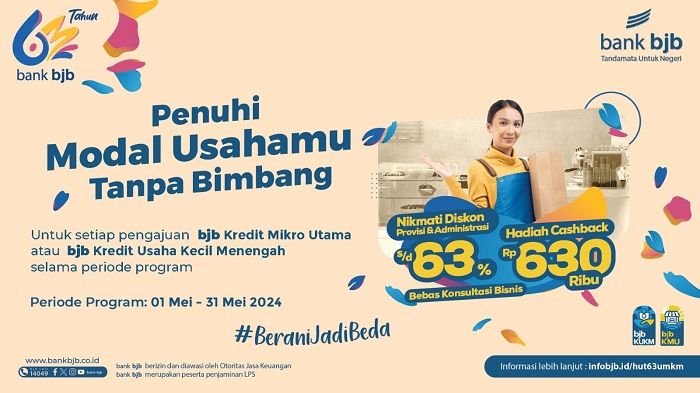  Yuk Ajukan Kredit UMKM ke bank bjb, Ada Promo Diskon 63 Persen dan Cashback