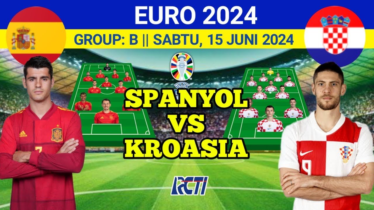 Jadwal dan Link Live Streaming Spanyol vs Kroasia di Euro 2024