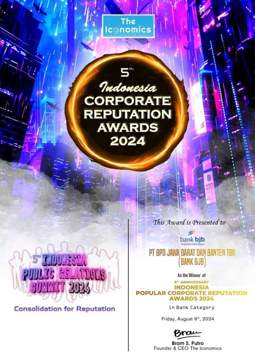 bank bjb Raih  Corporate Reputation Awards 2024