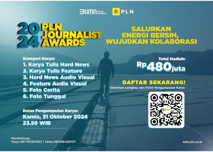 Pendaftaran PLN Journalist Award 2024 Tinggal Sebulan Lagi, Kirimkan Karya Jurnalistik Terbaikmu