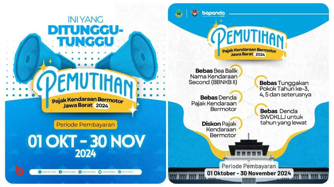 Bapenda Jabar Gelar Program Pemutihan Pajak Kendaraan hingga 30 November 2024, Segera Manfaatkan!