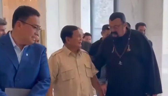 Momen Akrab Prabowo Bertemu Aktor Laga Legendaris Steven Seagal