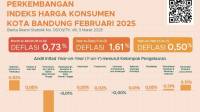 BPS Februari 2025: Kota Bandung Deflasi Month To Month 0,73 Persen