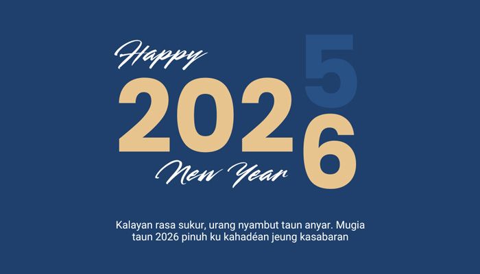 Kumpulan Ucapan Selamat Tahun Baru 2026 Bahasa Sunda yang Nyentuh Hate