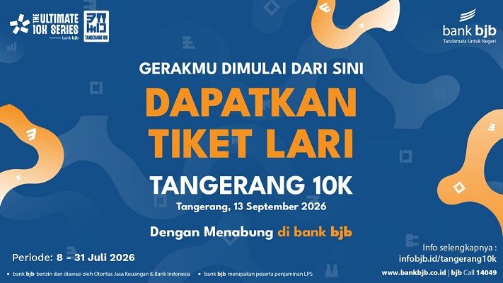 bank bjb Hadirkan Kemudahan Ikut Tangerang 10K Lewat Program Menabung Berhadiah Tiket Lari