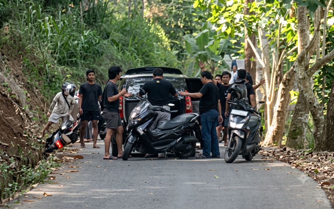 Viral Video Penangkapan Terduga Sindikat Pembegalan di Ujung Berung Bandung, Sejumlah Pria Diamankan
