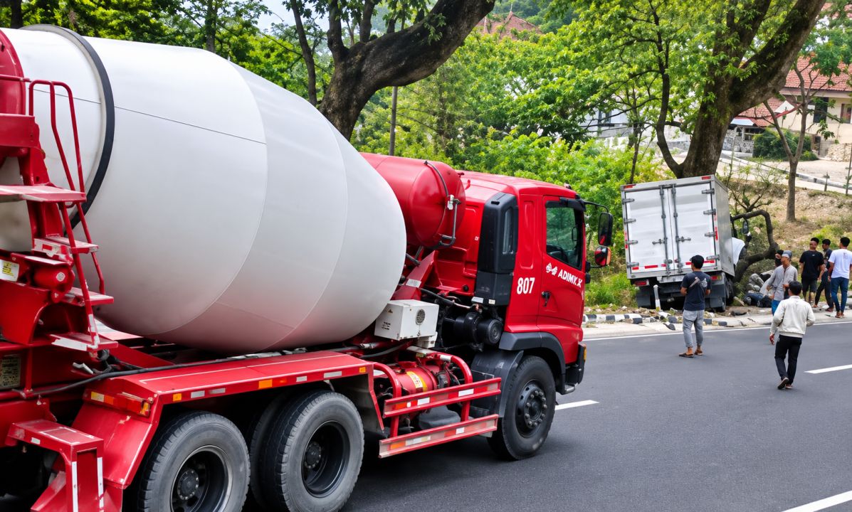 Truk Colt Diesel Diduga Rem Blong di Turunan Nagreg, Sopir dan Kenek Alami Luka Serius